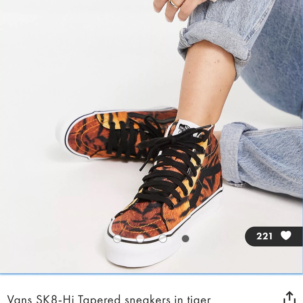 VANS**Sk8-Hi Tapered Tiger Print Shoes**US 3.5,4.5,5.5,6.5 $90 NIB - Picture 14 of 15